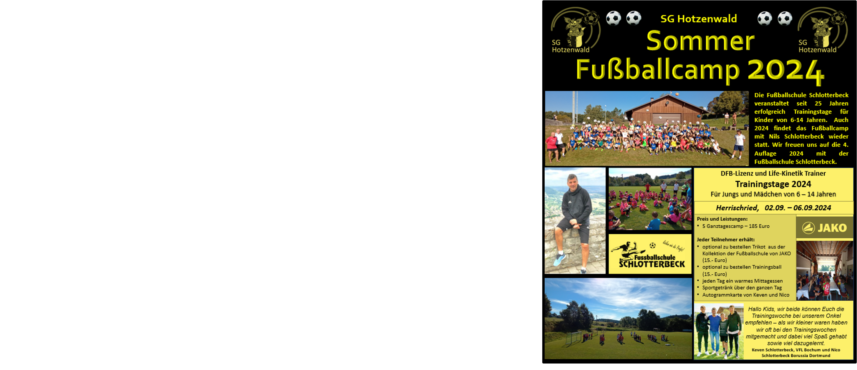 Sommer Fußballcamp 2024